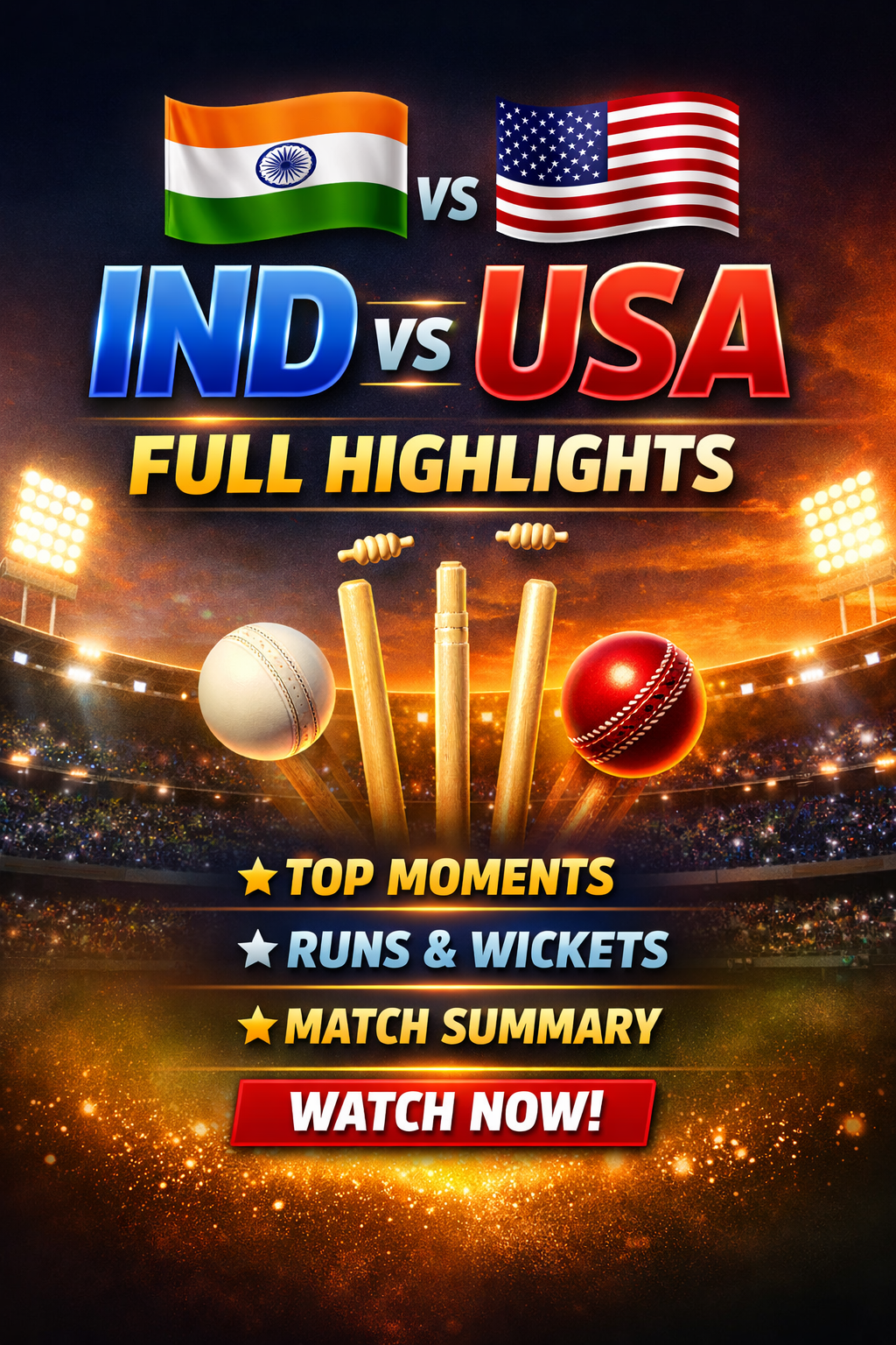 IND vs USA 3rd match Highlights MEN'S T20 WORLD CUP 2026
