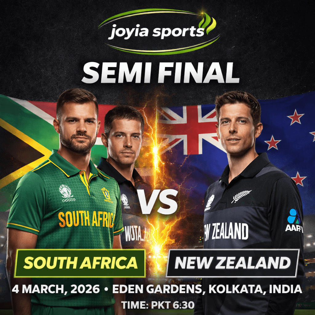 South Africa Vs New Zealand semi-final 4 march 2026